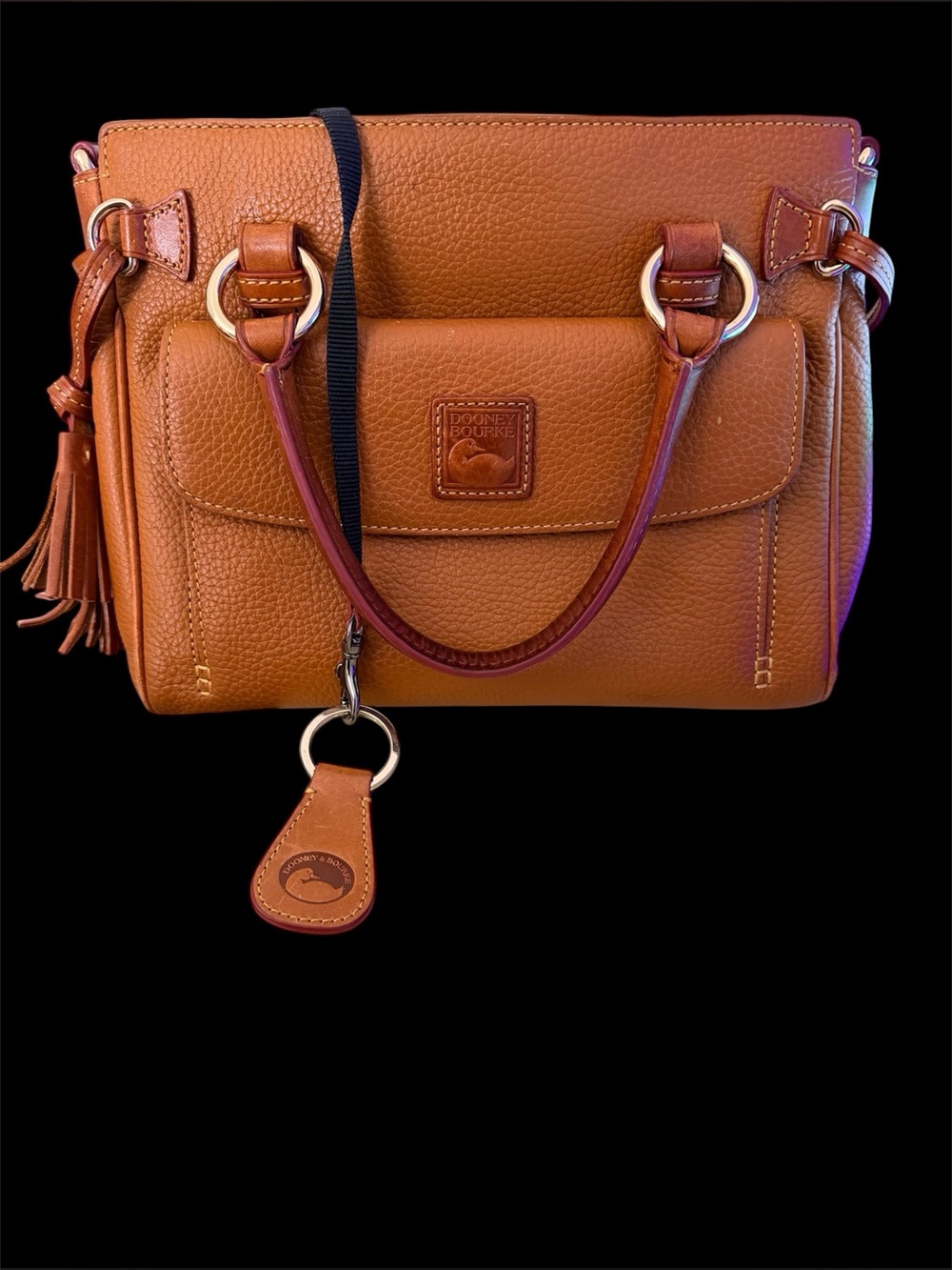 Dooney and Burke Classic Tan Leather Tote Handbag - Sleek Everyday Carry